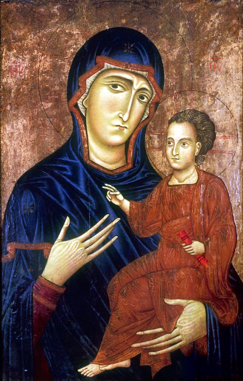 "Madonna ja lapsi", 1230 tekijältä Barone Berlinghier