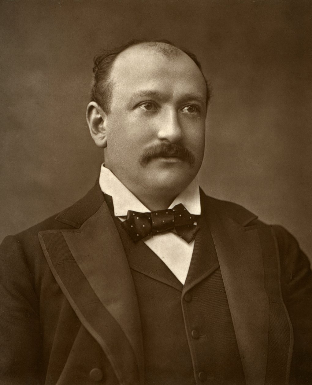 Brittinäyttelijä Augustus Harris elokuvassa Human Nature, 1886 tekijältä Barraud