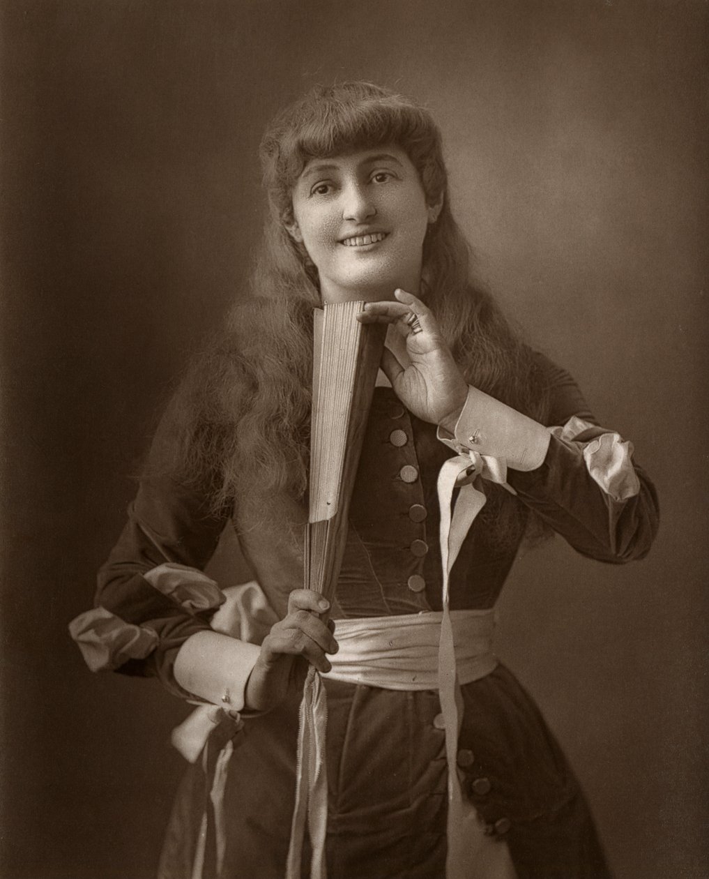 Brittinäyttelijä Alice Atherton elokuvassa Oliver Grumble, 1886 tekijältä Barraud