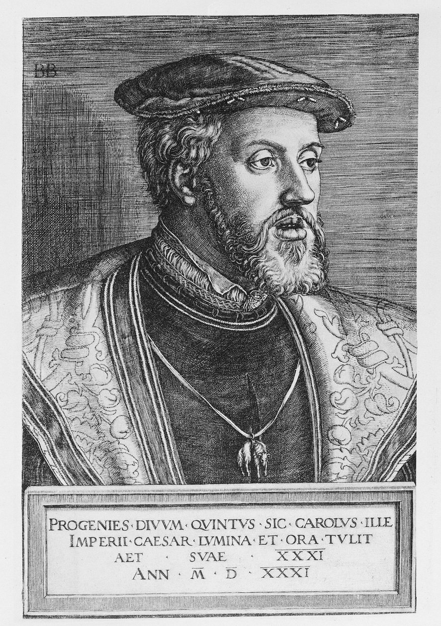 Keisari Kaarle V, 1531 tekijältä Barthel Beham