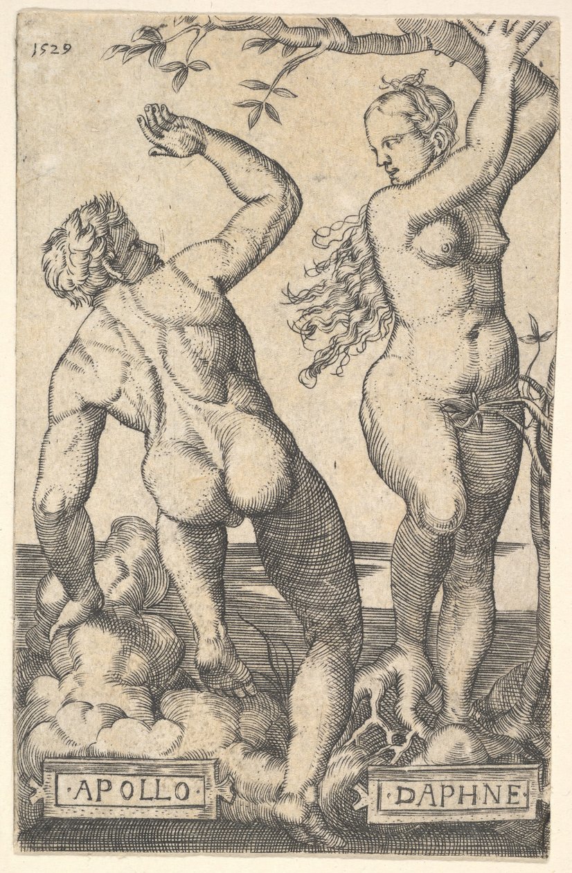 Apollo ja Daphne kääntökopio.n.d. tekijältä Barthel Beham