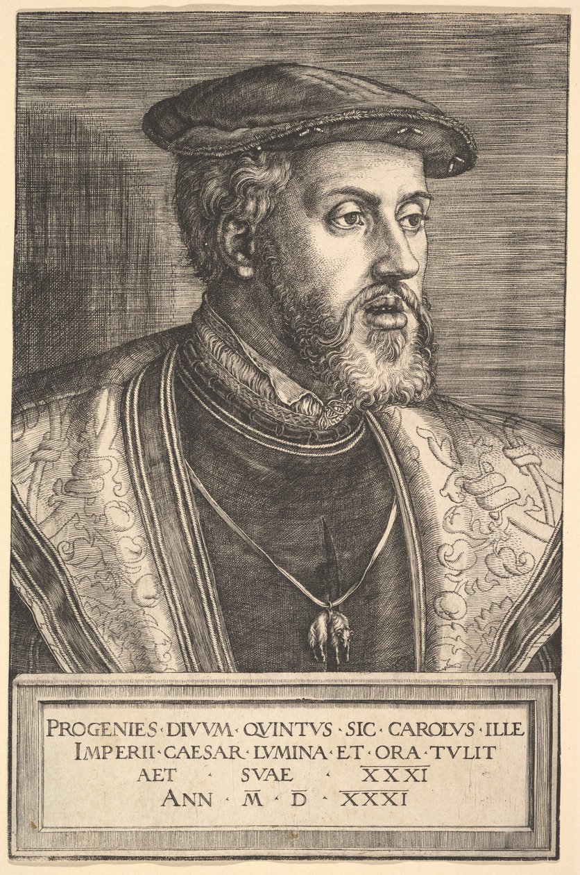Keisari Kaarle V, 1500-luku. tekijältä Barthel Beham