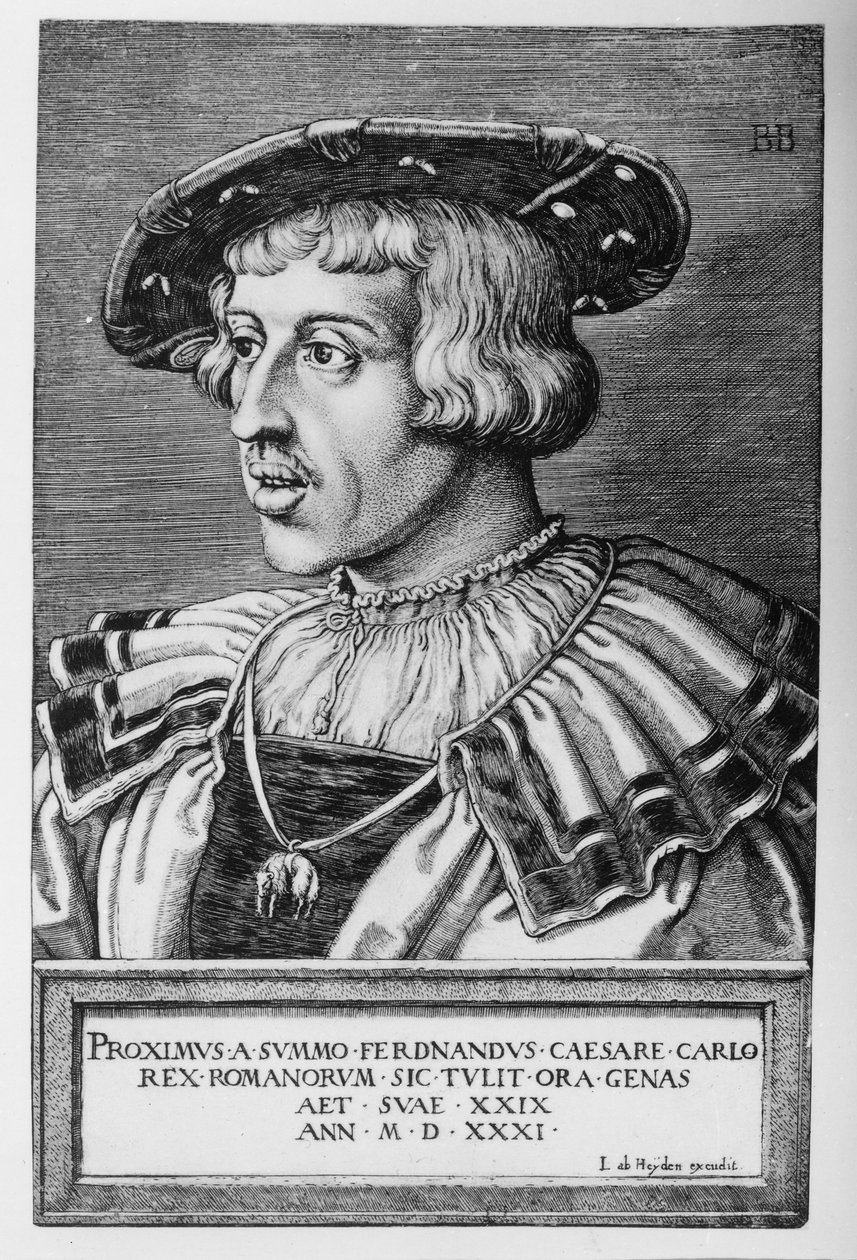 Ferdinand I Habsburgilaisen muotokuva, 1531 tekijältä Barthel Beham