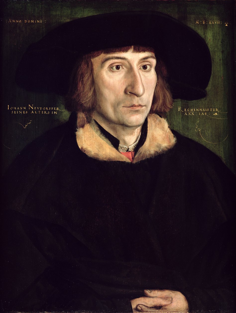 Johann Neudorfferin (1497-1563) muotokuva 1527 tekijältä Barthel Beham