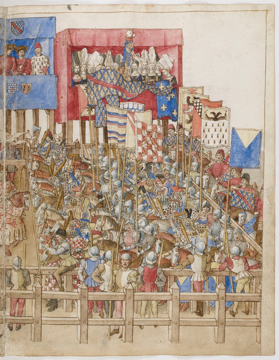 Enluminure du Livre des turnaus du Roi René d