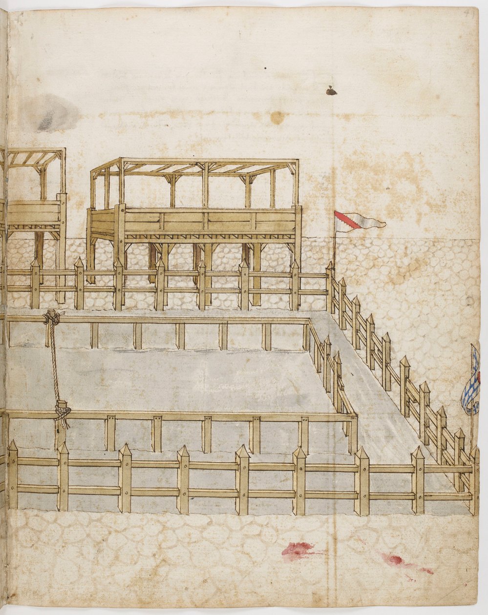 Lice pour turnaus. Enluminure du Livre des turnaus du Roi René d