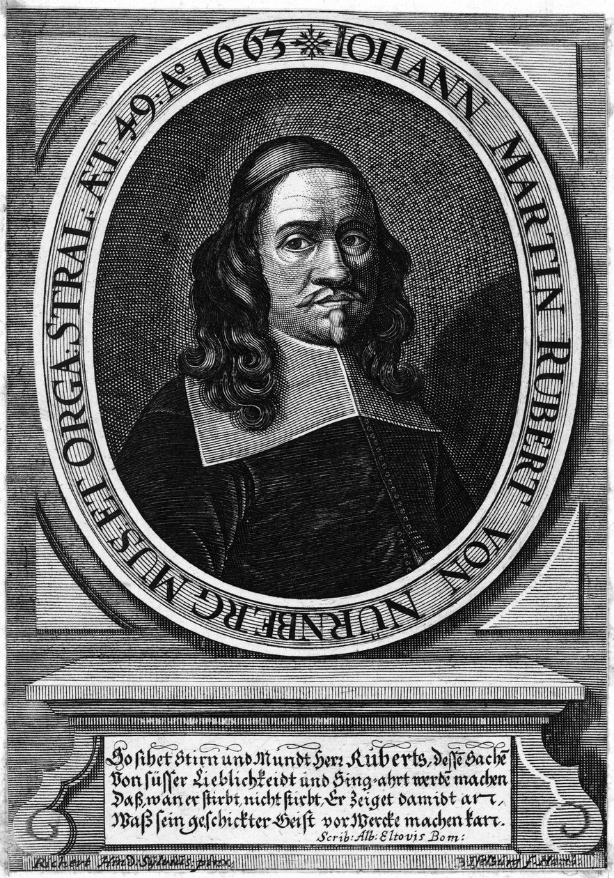 urkuri ja säveltäjä Johann Martin Rubert (n. 1614-1677) tekijältä Bartholomé Iselburg