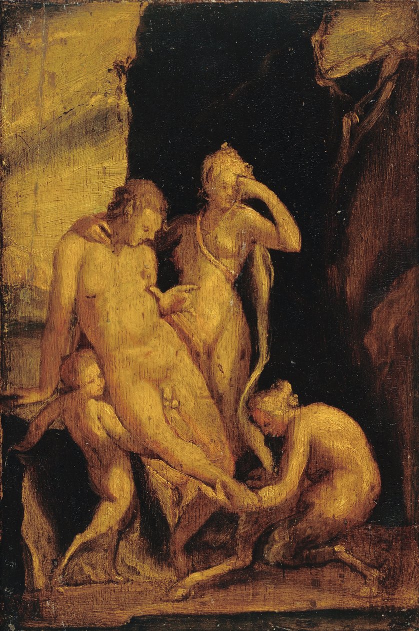 Faun haavoittuneella jalalla tekijältä Bartholomaeus Spranger