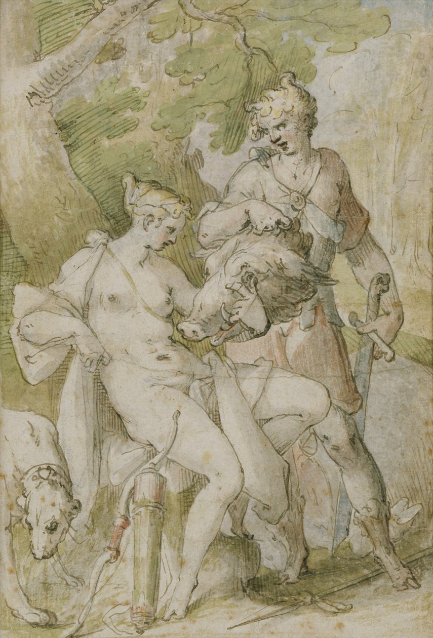 Mytologinen kohtaus tekijältä Bartholomaeus Spranger