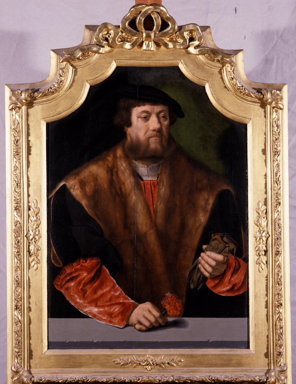 Aatelismiehen muotokuva, 1544 tekijältä Bartholomaeus Bruyn