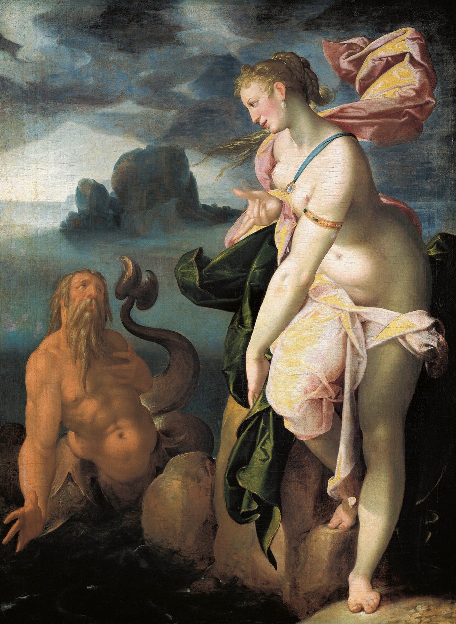 Glaucus ja Scylla, 1581 tekijältä Bartholomaeus Spranger