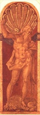 Hercules (lyijykynä) tekijältä Bartholomaeus Spranger