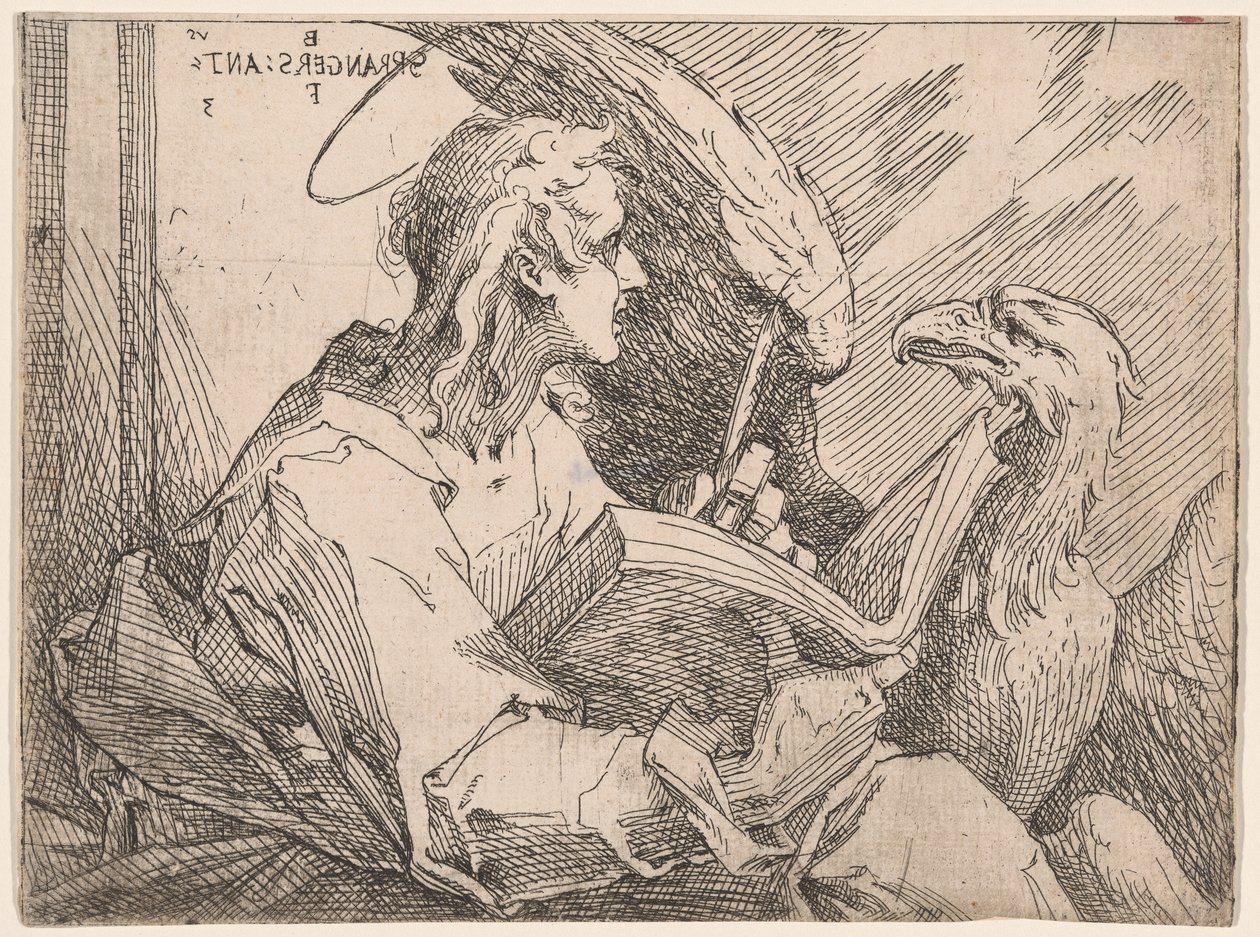 Johannes evankelista tekijältä Bartholomaeus Spranger