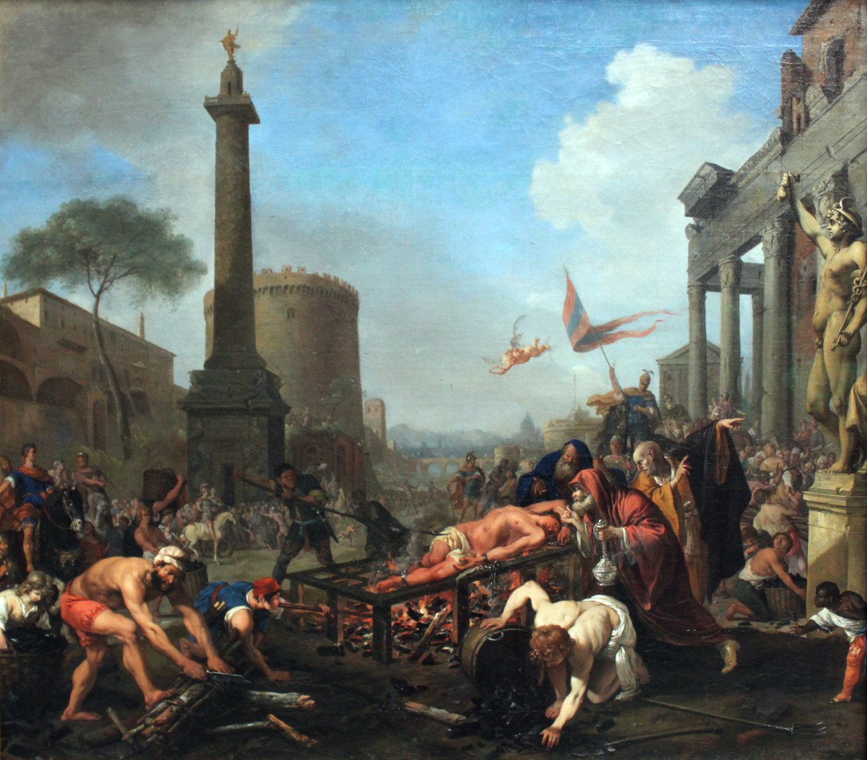 Pyhän Lawrencen marttyyrikuolema tekijältä Bartholomeus Breenbergh