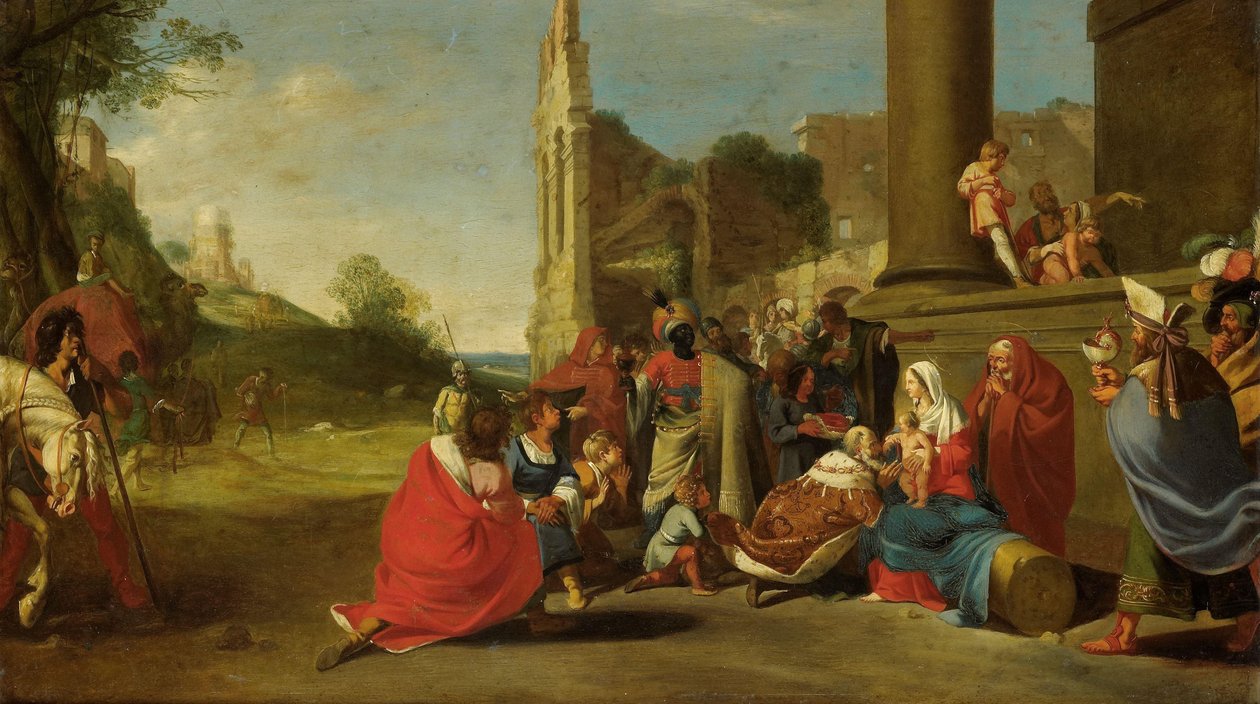 Maagien palvonta tekijältä Bartholomeus Breenbergh (circle of)