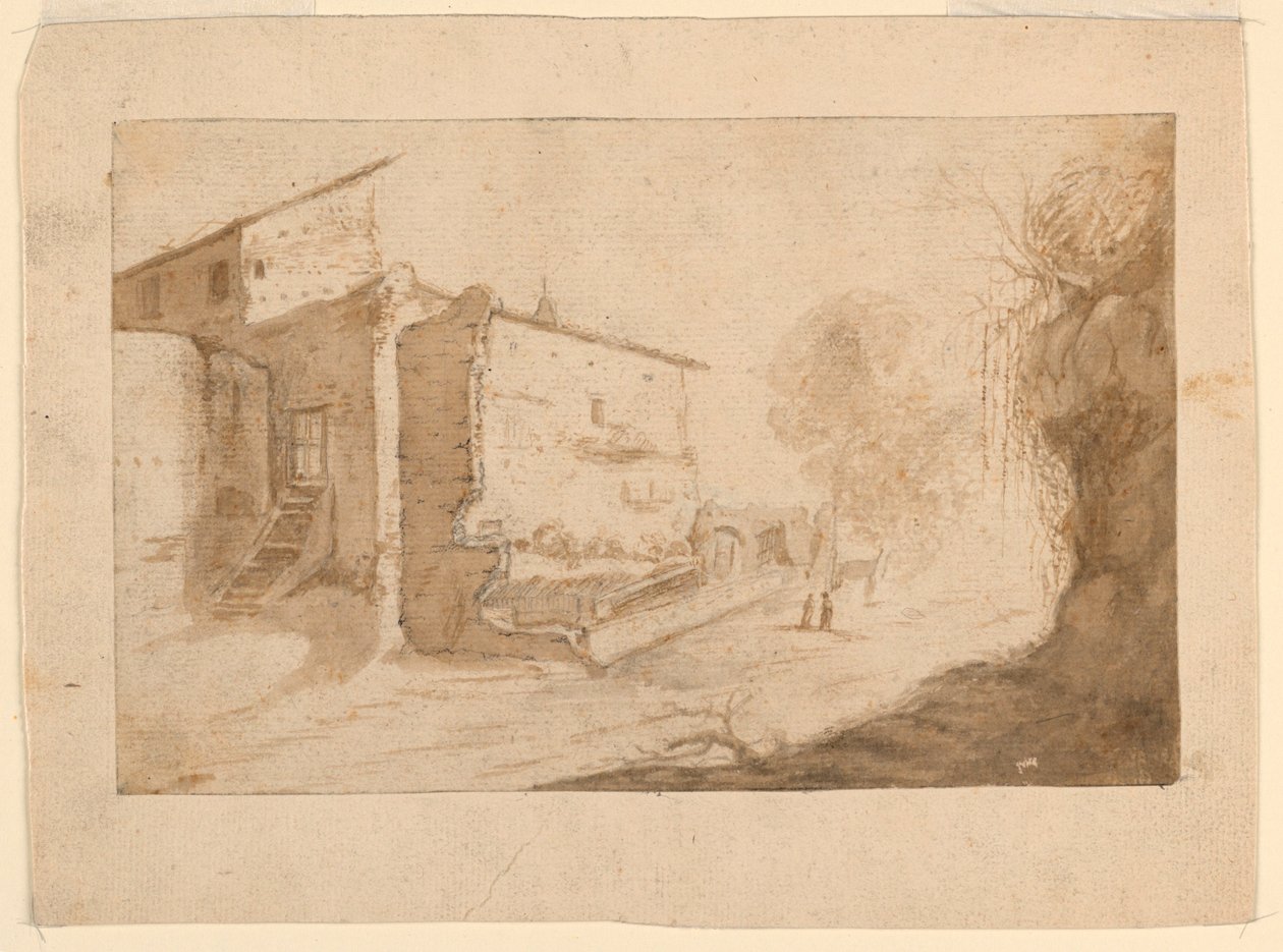 Italian kylä tekijältä Bartholomeus Breenbergh