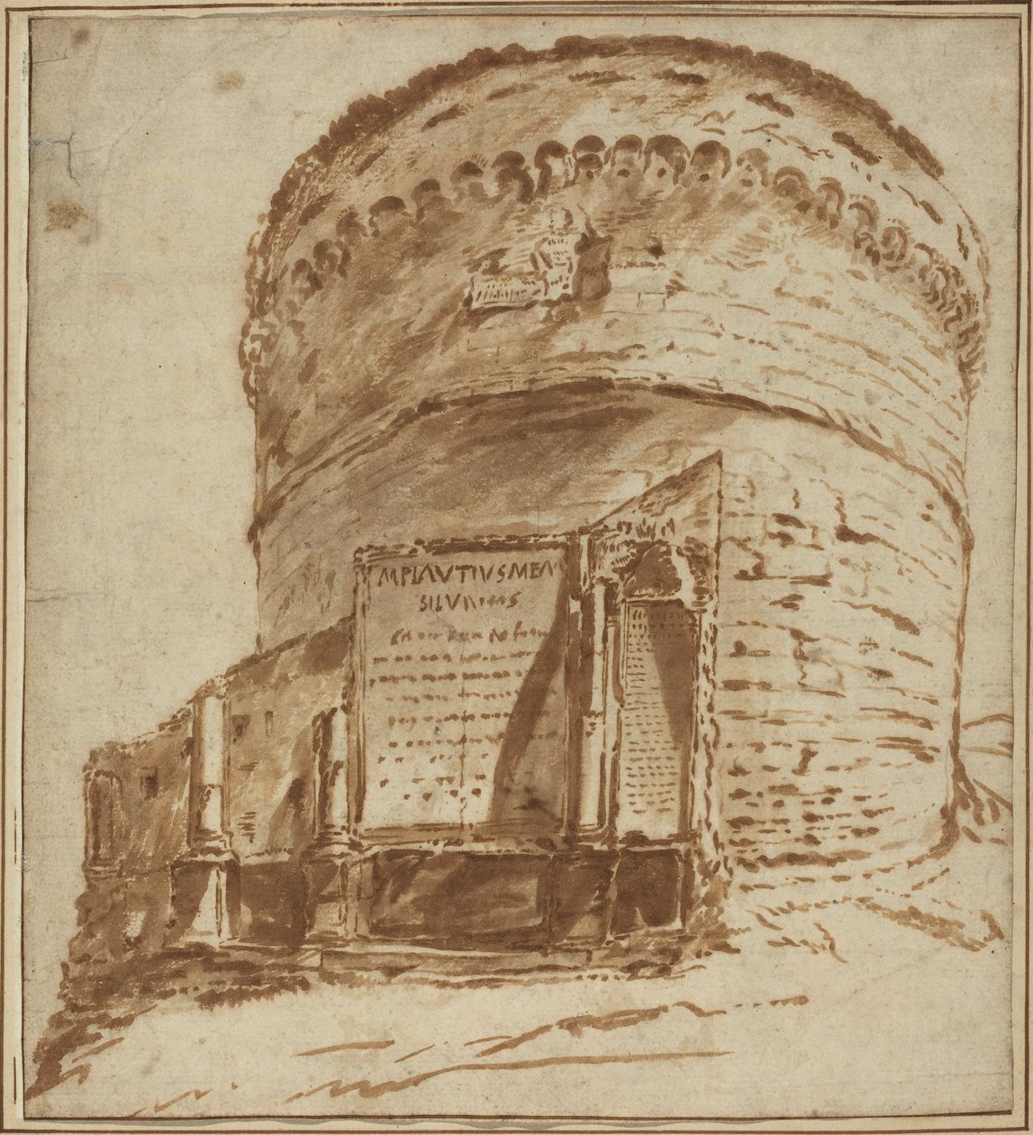 Plautiuksen hauta tekijältä Bartholomeus Breenbergh