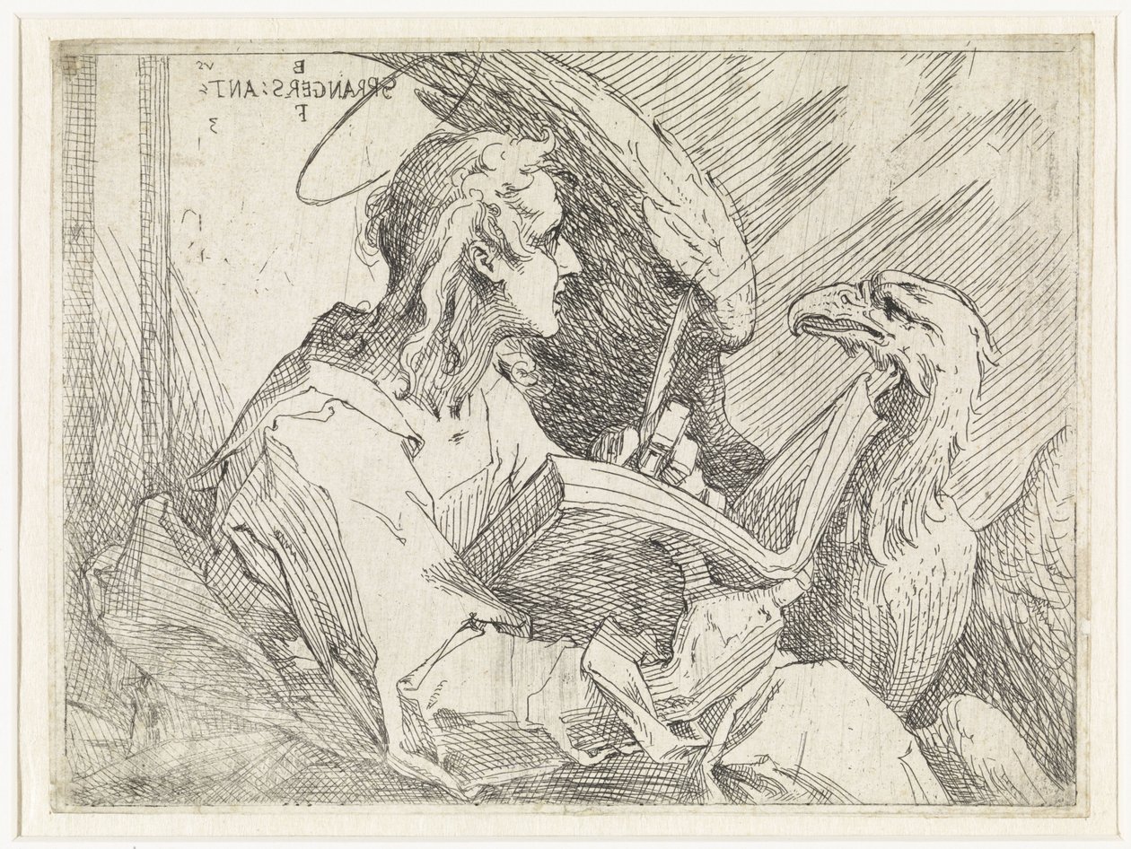 Johannes evankelista tekijältä Bartholomeus Spranger