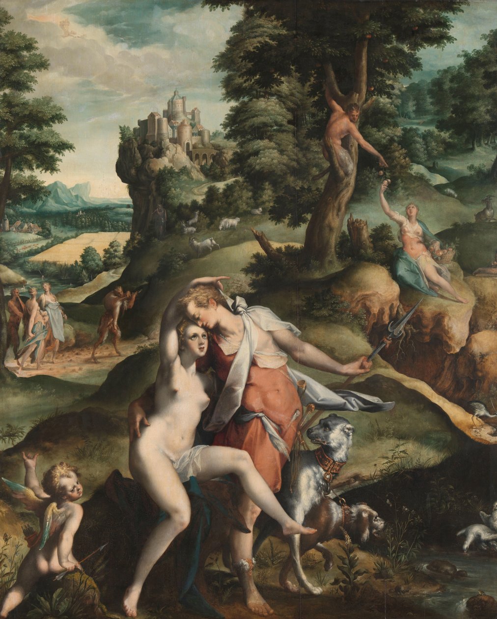 Venus ja Adonis tekijältä Bartholomeus Spranger