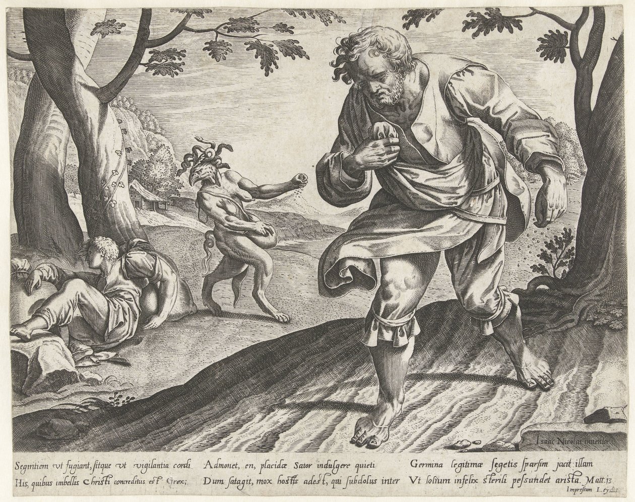 Vertaus rikkaviljasta vehnän joukossa tekijältä Bartholomeus Willemsz. Dolendo (attributed to)