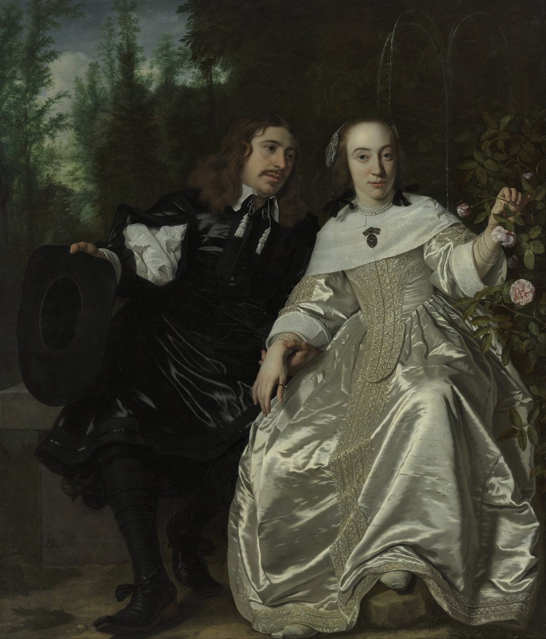 Hollanti: Abraham del Court ja hänen vaimonsa Maria de Kaersgieter Abraham del Court ja hänen vaimonsa Maria de Kaersgieter tekijältä Bartholomeus van der Helst