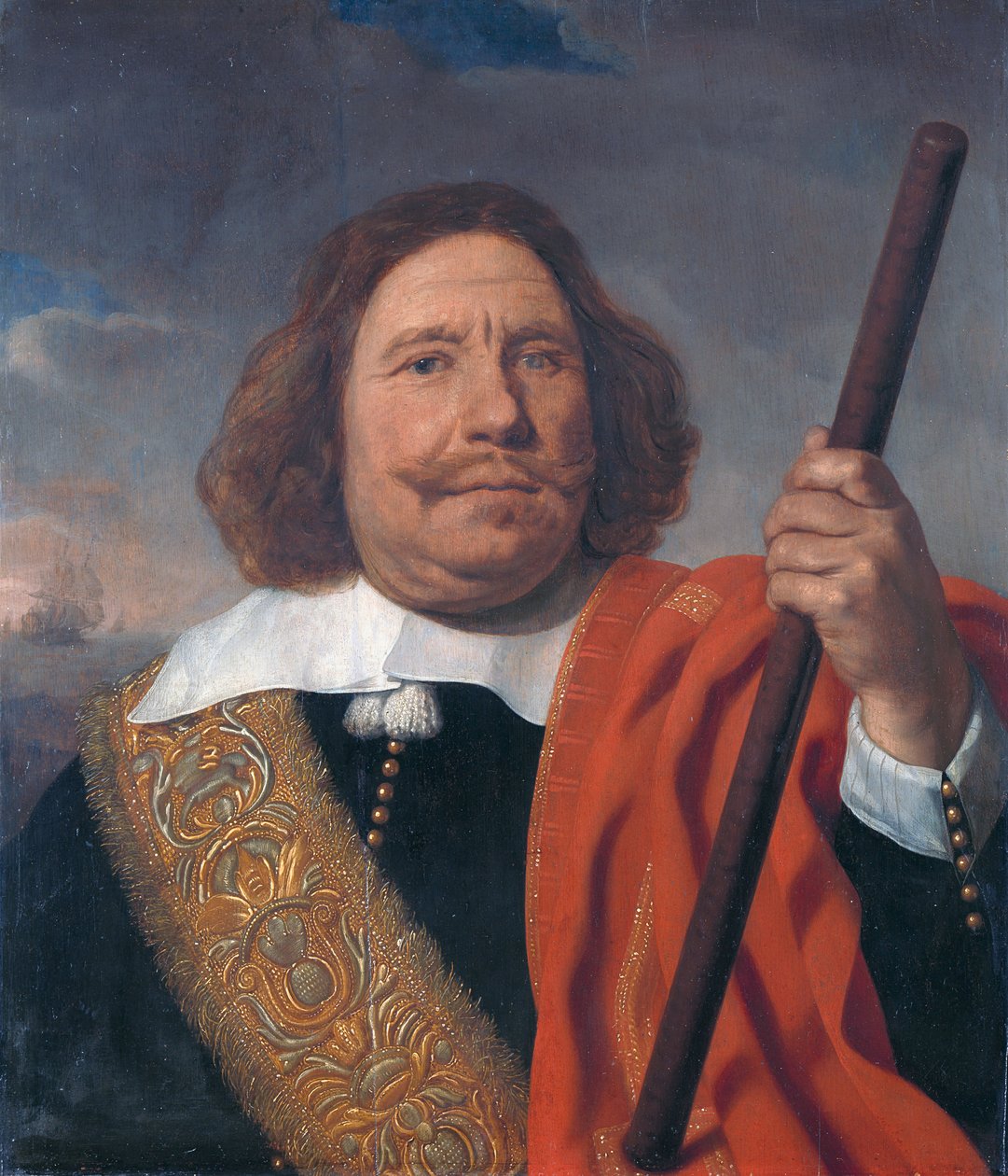 Hollanti: Egbert Meeuwsz Cortenaer (1605-65), Maasin amiraaliluutnantti Egbert Meeuwsz Cortenaer (1605-65). Vara-amiraali, Maasin amiraliteetti, Rotterdam. tekijältä Bartholomeus van der Helst