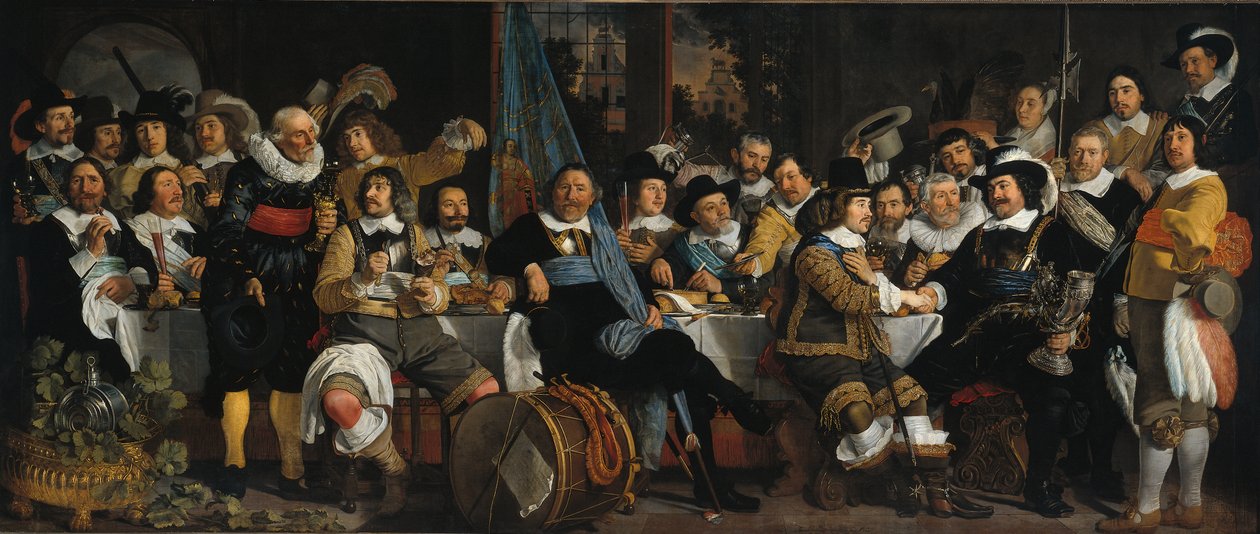 Münsterin rauhan juhla 18. kesäkuuta 1648 Varsijousien civin päämajassa tekijältä Bartholomeus van der Helst