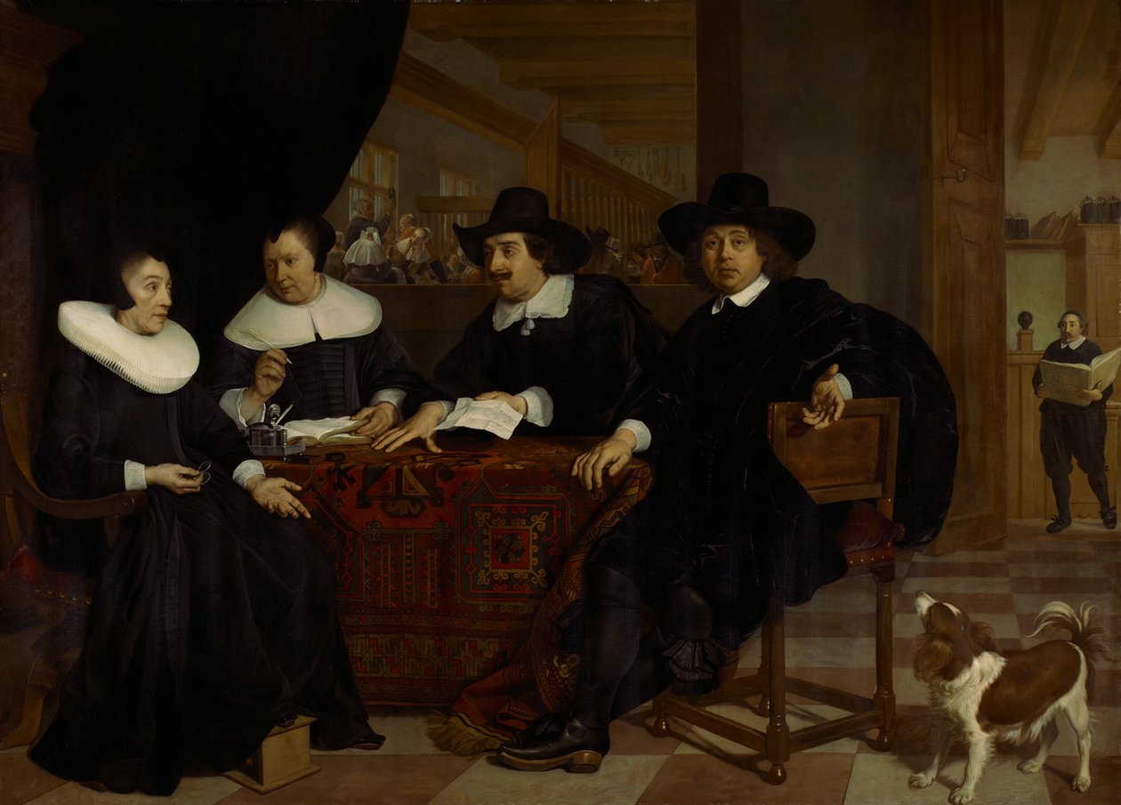 Kaksi Spinhuisin regenttiä ja kaksi regenttiä tekijältä Bartholomeus van der Helst