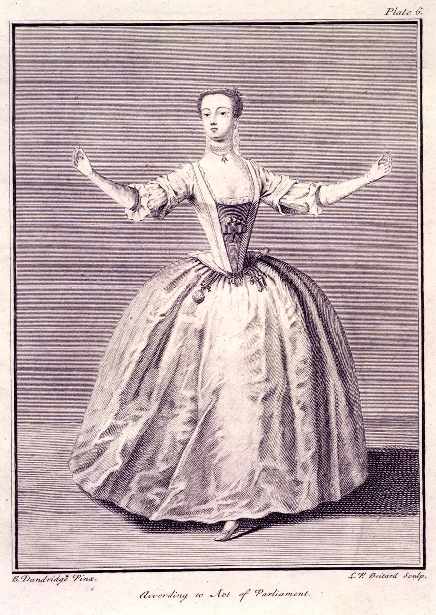 Menuetin tanssiminen teoksesta "The Rudiments of Genteel Behaviour" tekijältä Bartholomew Dandridge