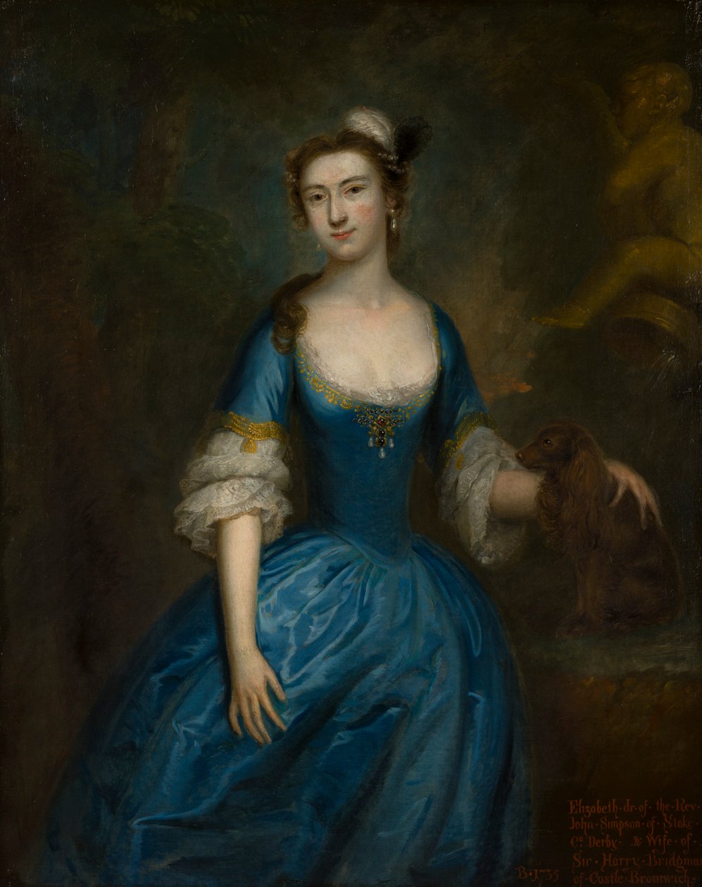 Muotokuva Elizabeth Simpsonista, Lady Bridgeman (1735-1806), n. 1753-55 (öljy kankaalle) tekijältä Bartholomew Dandridge