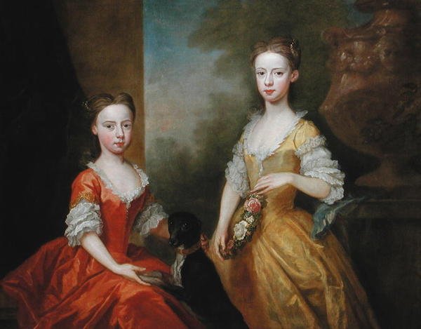 The Daughters of Scrope Egerton, 5. Earl & 1st Duke of Bridgewater, n. 1734 (öljy kankaalle) tekijältä Bartholomew Dandridge