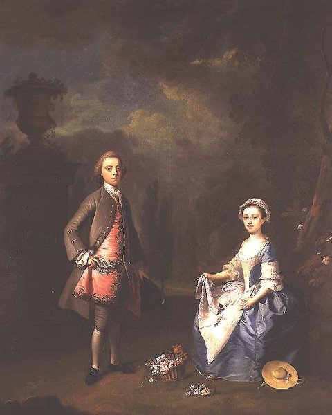 Edward Harley, Oxfordin neljäs jaarli, ja hänen sisarensa Sarah, n. 1737 tekijältä Bartholomew Dandrige