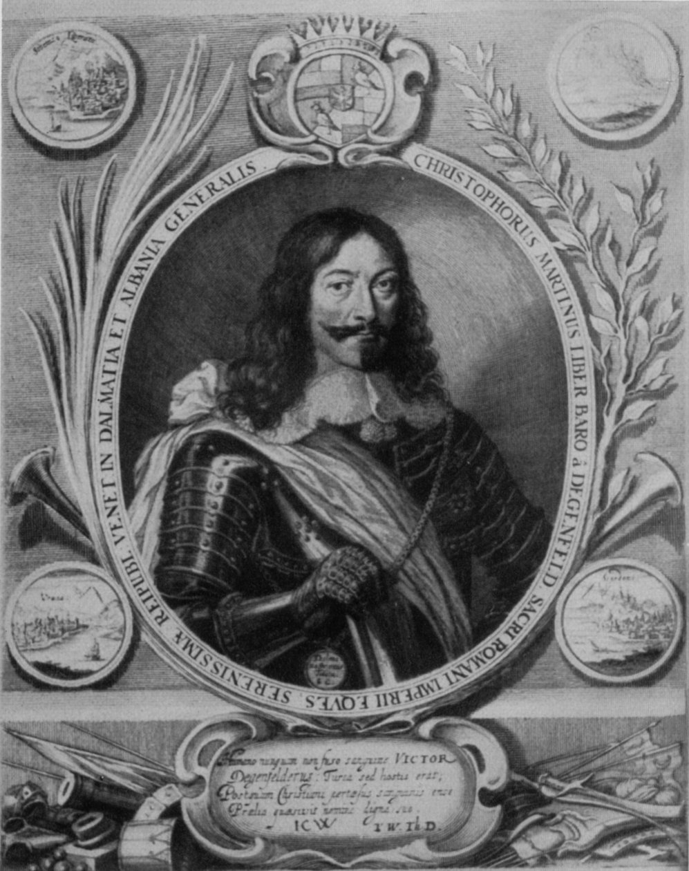 Christoph Martin von Degenfeld. Kaiverrus, 1600-luku tekijältä Bartholomäus Kilian