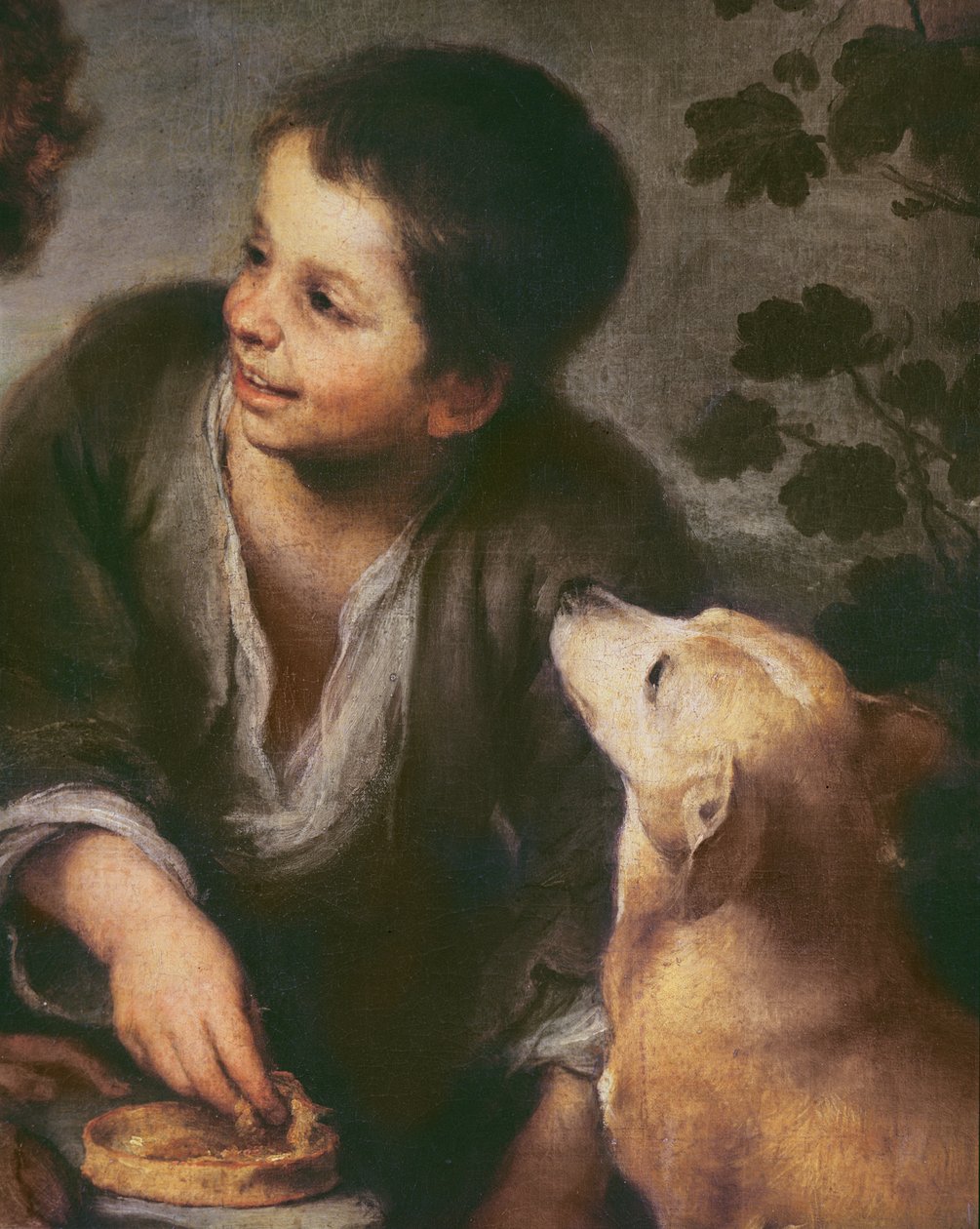 Yksityiskohta lapsista, jotka syövät piirakkaa, 1670-75 (katso 213978) tekijältä Bartolomé Esteban Murillo