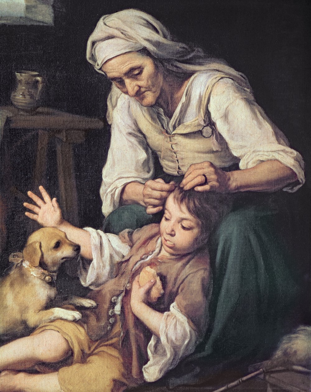 "La Toilette Domestique", 1670-75 tekijältä Bartolomé Esteban Murillo