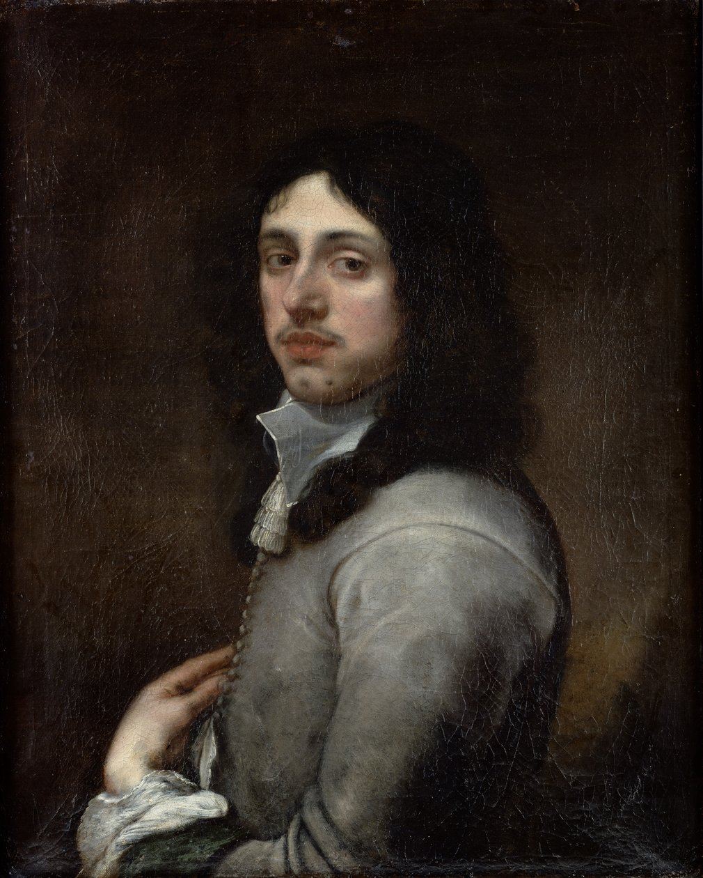 Muotokuva harmaaseen pukeutuneesta nuoresta miehestä tekijältä Bartolomé Esteban Murillo