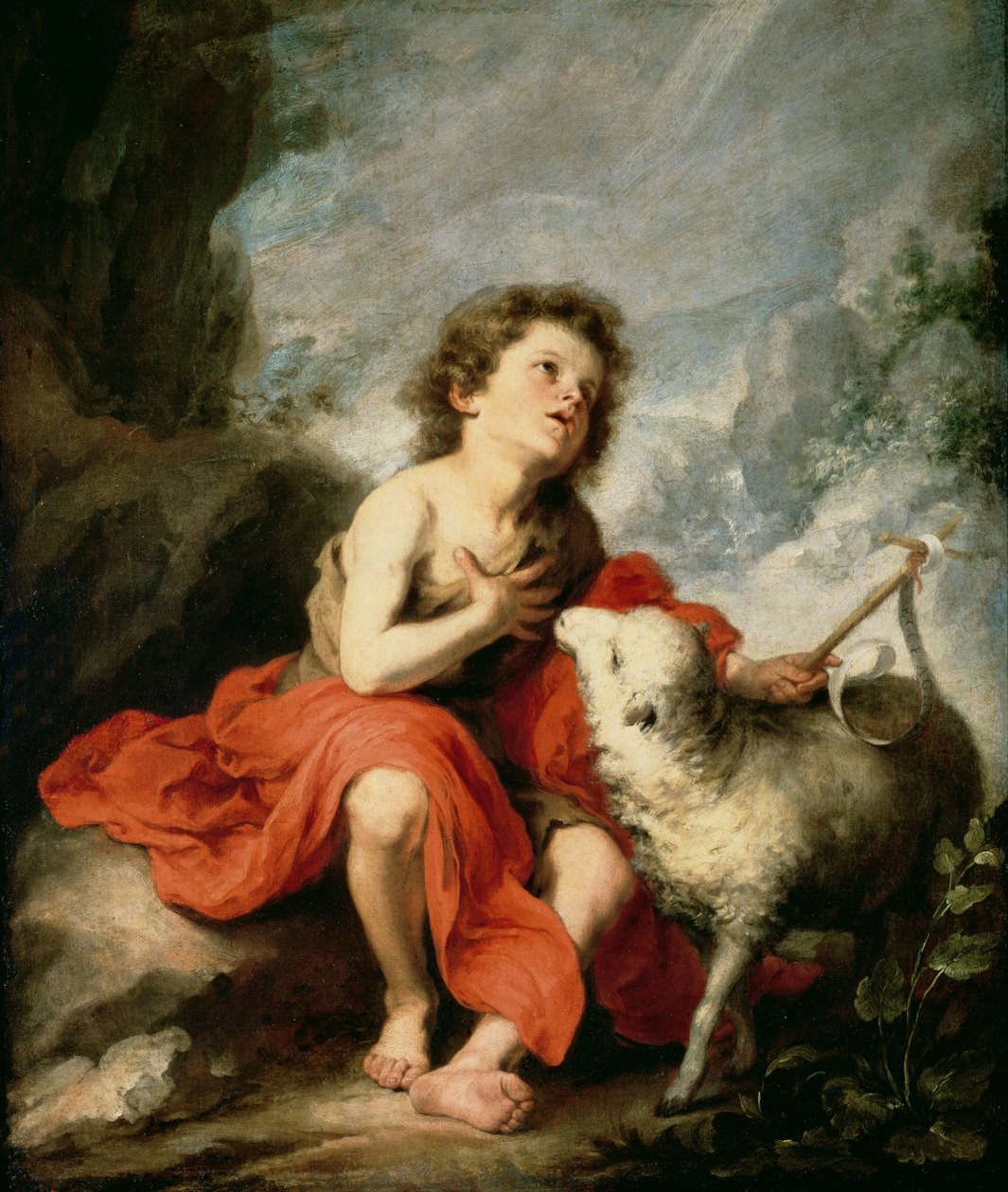 Pyhä Johannes Kastaja lapsena, n. 1665 tekijältä Bartolomé Esteban Murillo