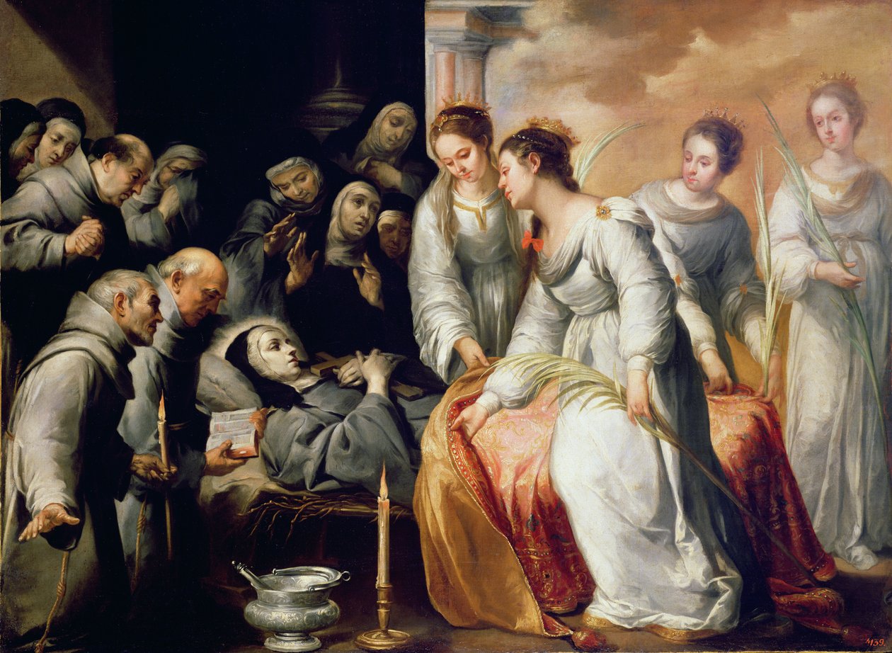 Ang Kamatayan ng St. Clare finn tekijältä Bartolomé Esteban Murillo