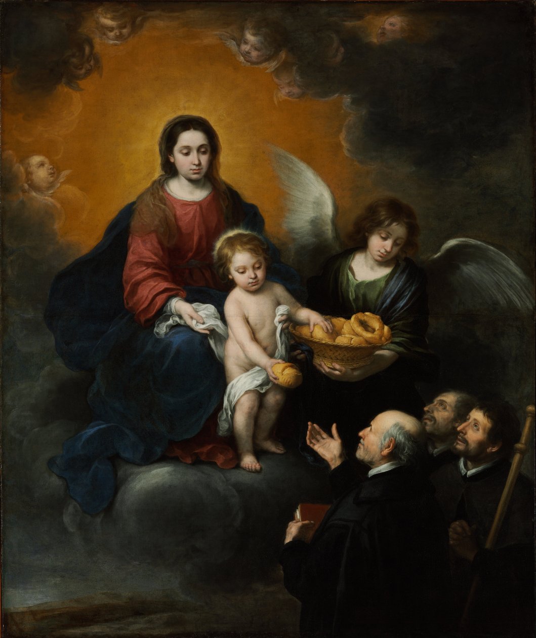 Lapsi Kristus jakaa leipää pyhiinvaeltajille tekijältä Bartolomé Esteban Murillo