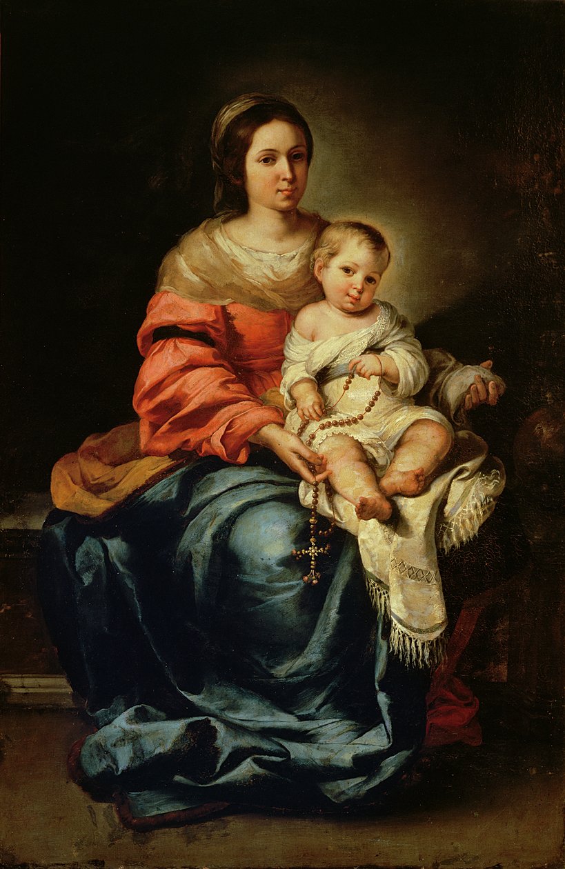 Ruusukkeen Madonna tekijältä Bartolomé Esteban Murillo