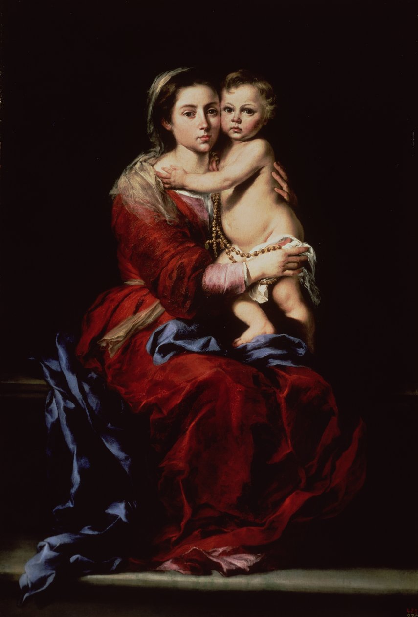 Ruusukon neitsyt, noin 1650 tekijältä Bartolomé Esteban Murillo
