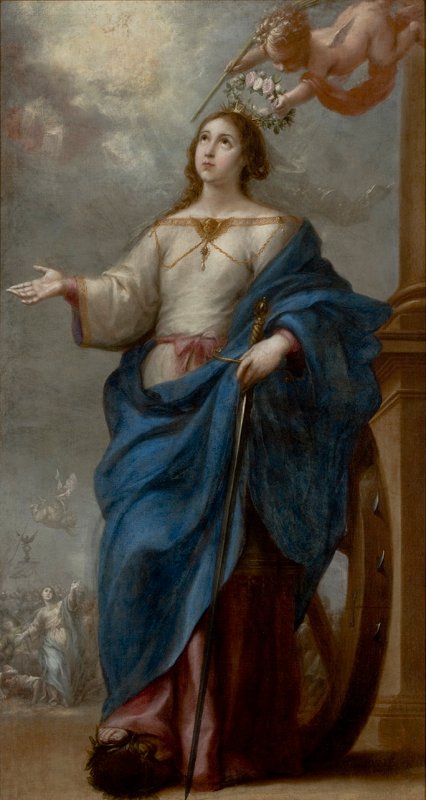 santa catarina de alexandria tekijältä Bartolomé Esteban Murillo