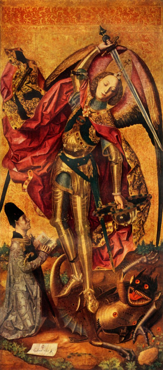 Pyhä Mikael voitti paholaisen, 1468, 1946. tekijältä Bartolomé Bermejo