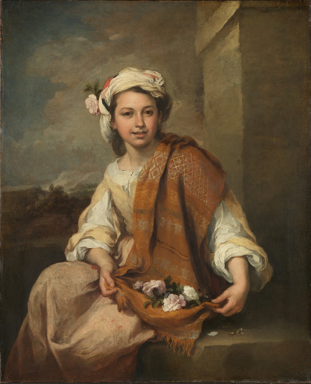 Kukka -tyttö tekijältä Bartolomé Esteban Murillo