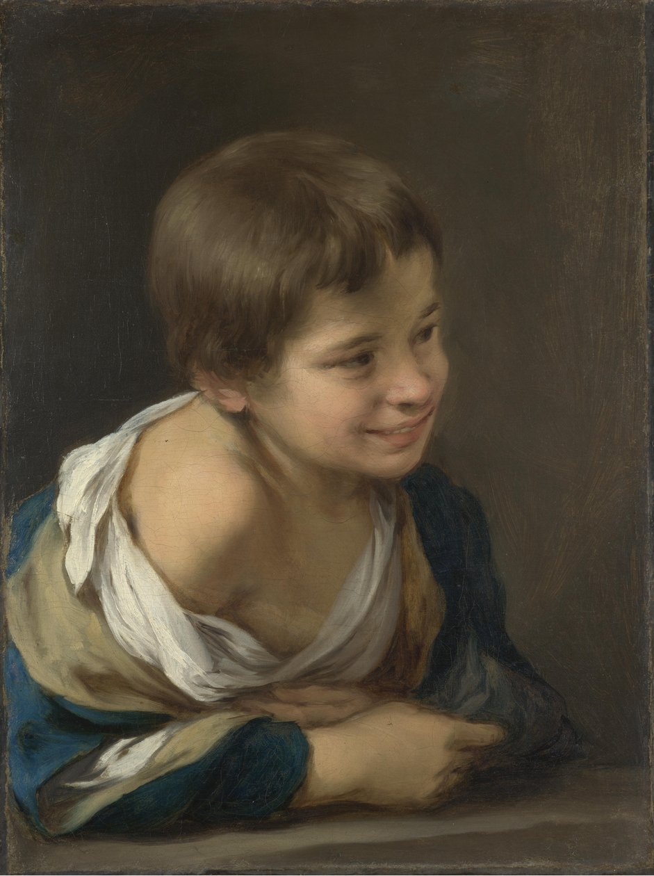Talonpoika, joka nojaa kynnykselle tekijältä Bartolomé Esteban Murillo