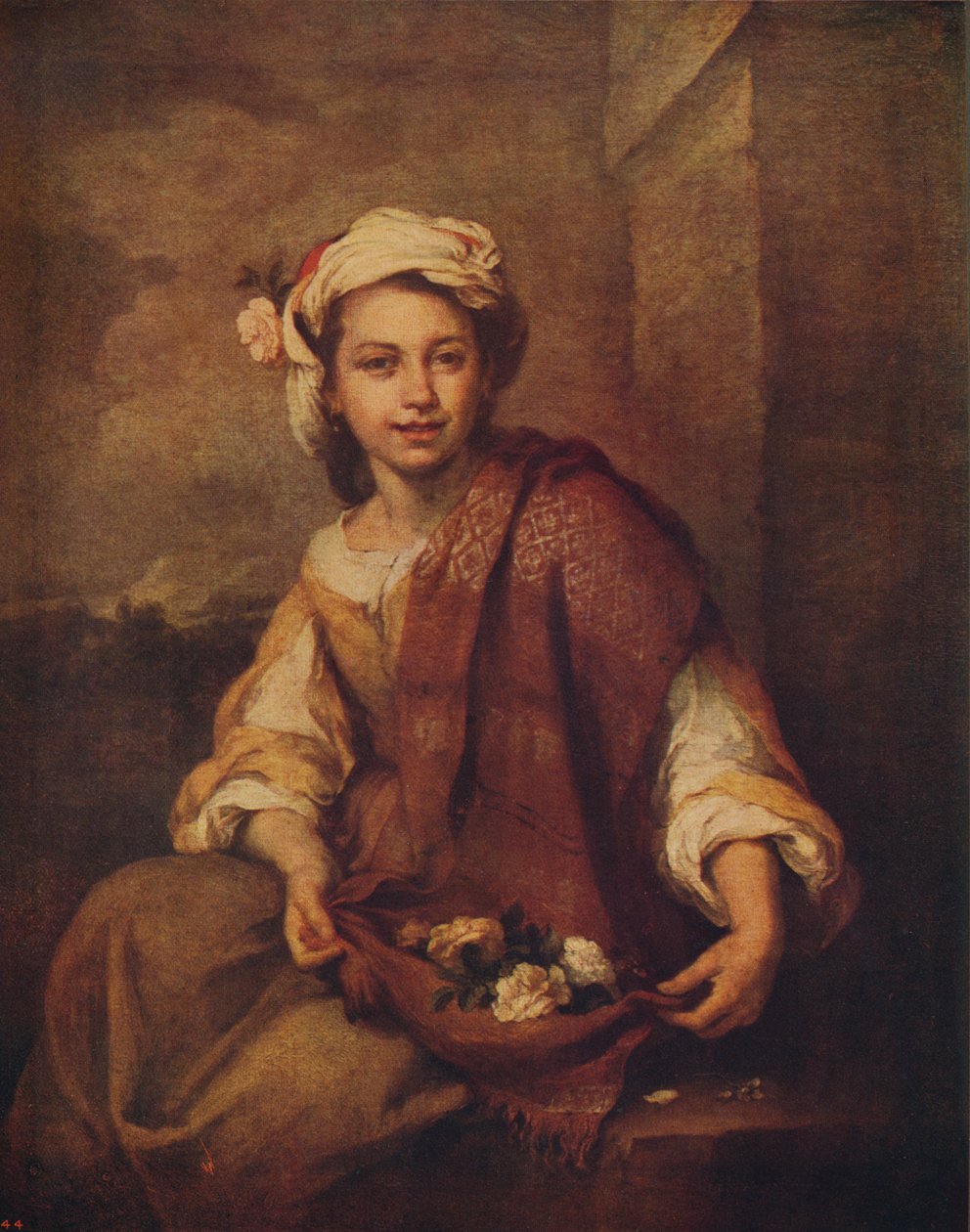 Espanjalainen kukkatyttö, 1665-1670, n. 1915 tekijältä Bartolomé Esteban Murillo