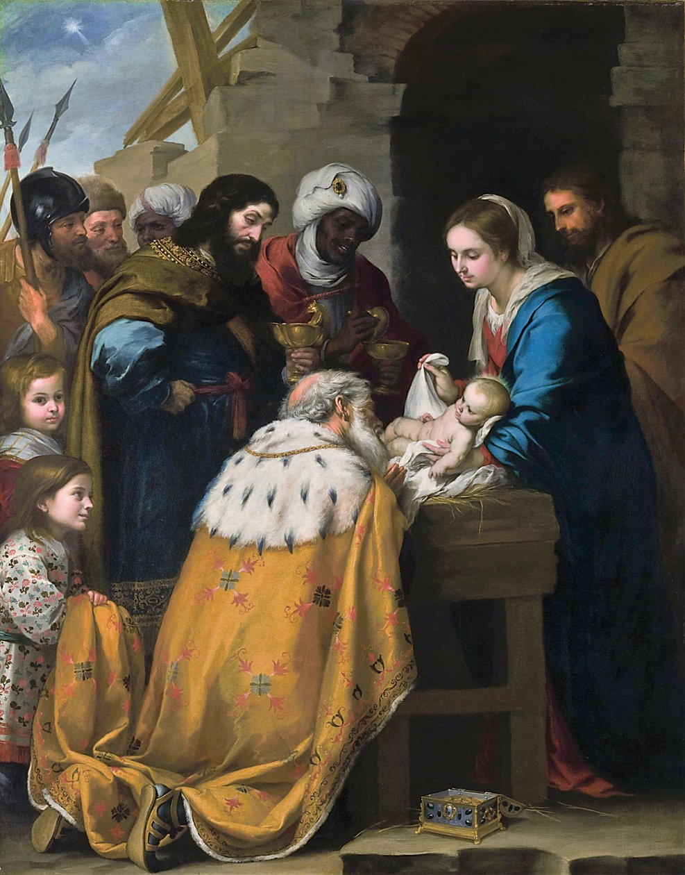 Maagien palvominen tekijältä Bartolomé Esteban Murillo