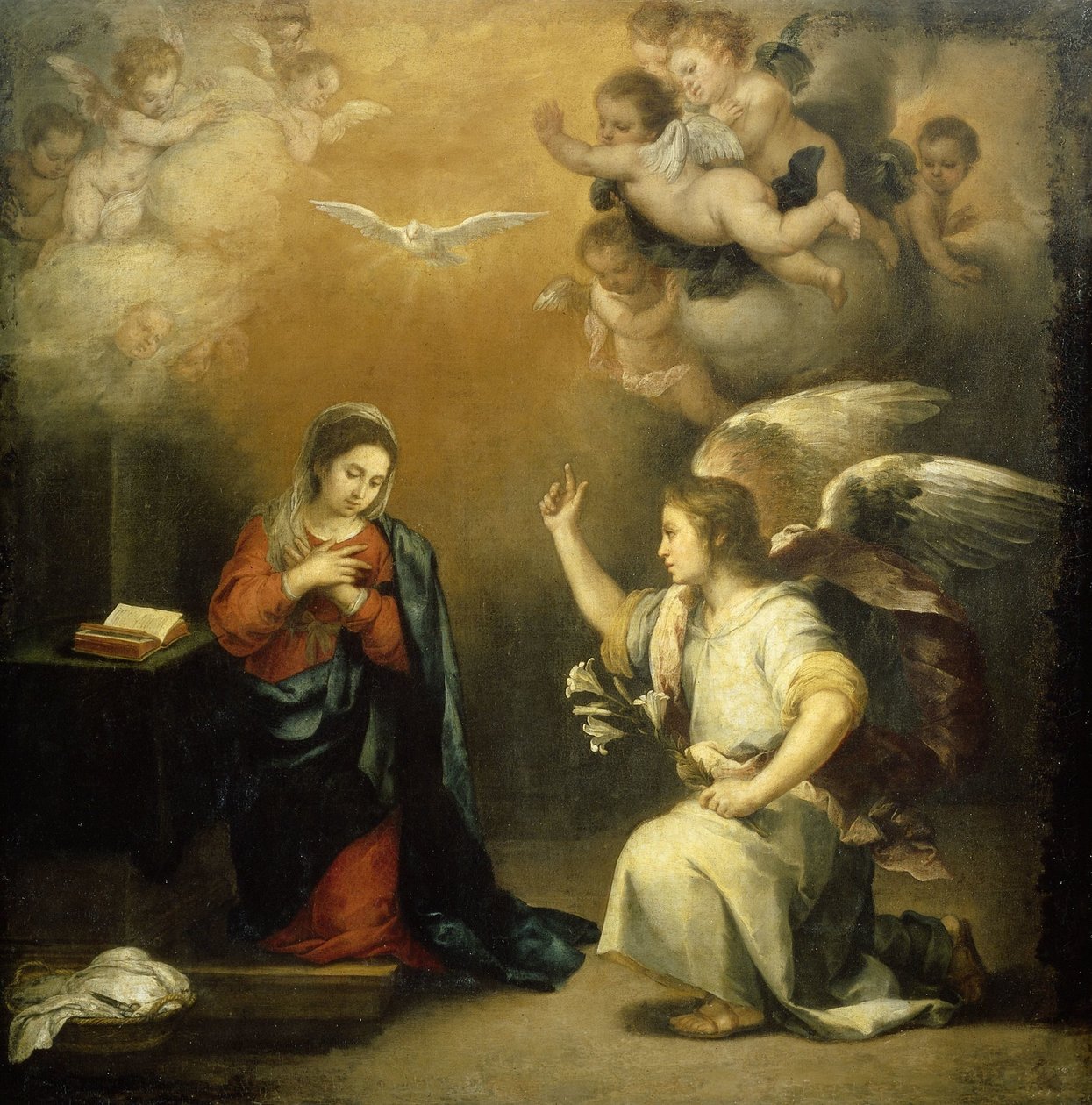 Julistus Neitsyelle tekijältä Bartolomé Esteban Murillo