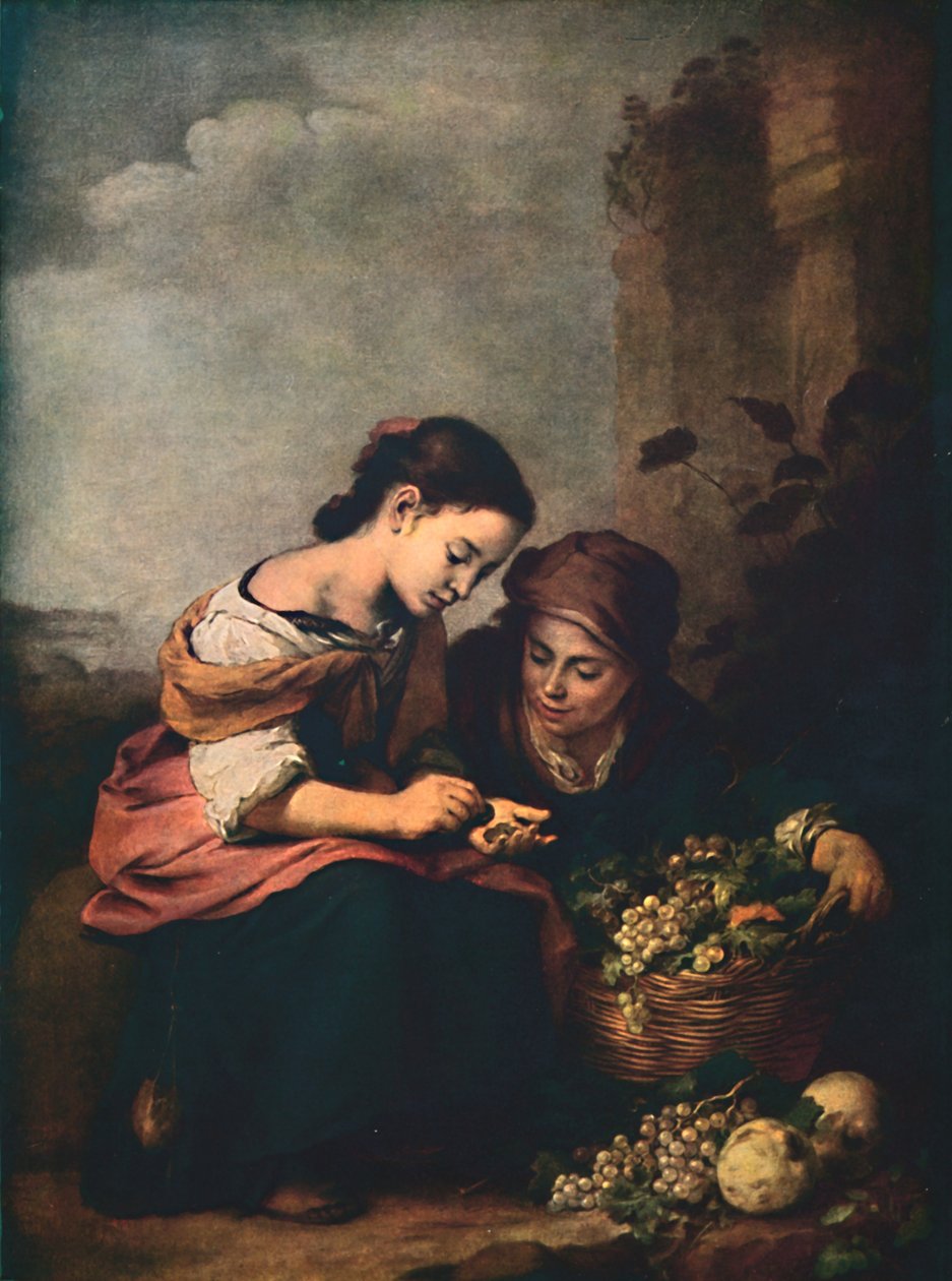 Hedelmäkauppiaat laskevat rahojaan, 1618, 1914. tekijältä Bartolomé Esteban Murillo