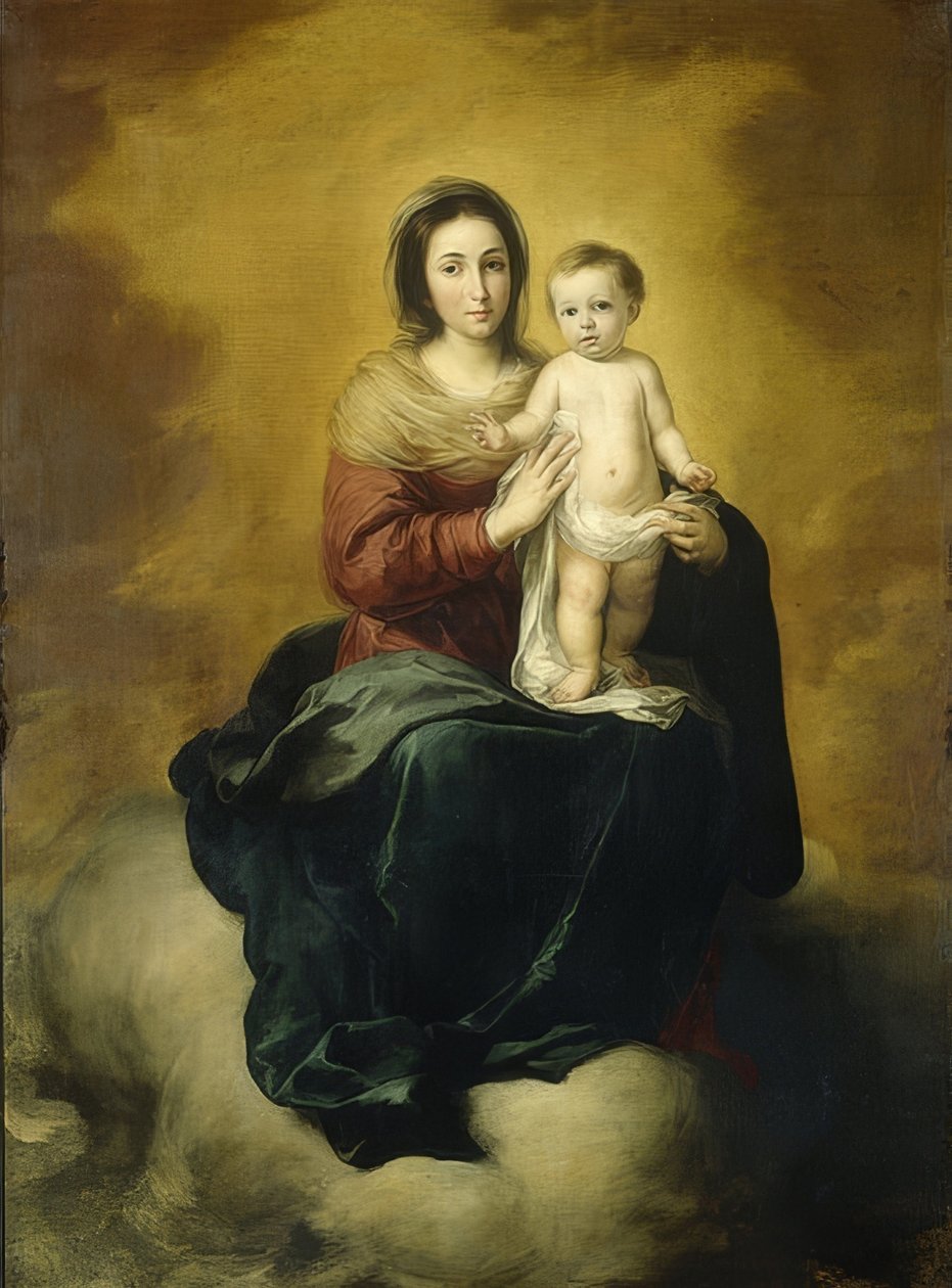 Madonna ja lapsi. 1660-80 tekijältä Bartolomé Esteban Murillo